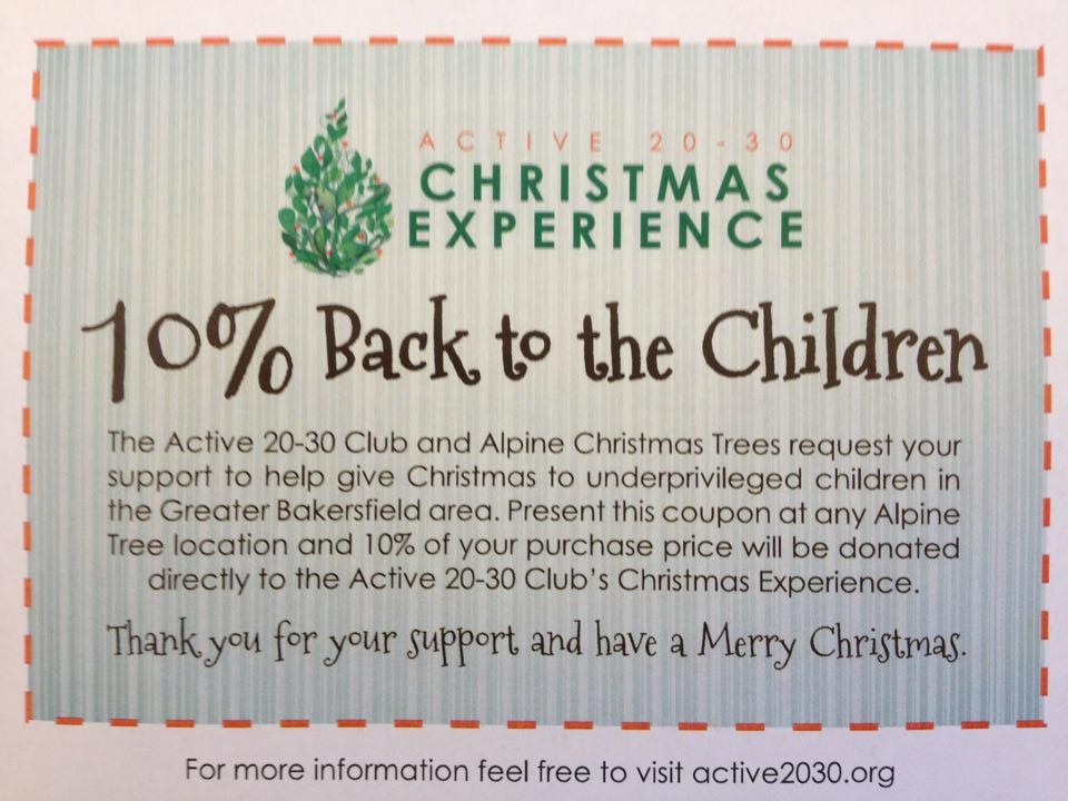 10% Back to the Children - Alpine Christmas Trees
